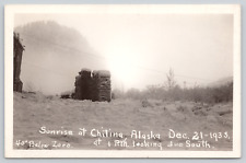 RPPC Alaska, Sunrise at Chitina 1933 40 degrees below zero A232 picture