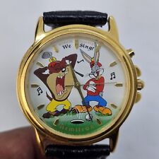 VTG 1995 Warner Bros Bugs Bunny Taz Golfing Musical Armitron Watch New Batteries picture