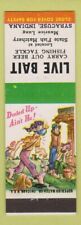 Matchbook Cover - Live Bait Syracuse IN State Fish Hatchery hillbilly picture