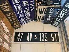 NY NYC BUS ROLL SIGN 47 AVE 195th STREET FLUSHING BAYSIDE QUEENS LIRR AUBURNDALE picture