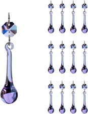 12Pcs Raindrop Crystal Chandelier Prisms Parts, Colored 53Mm Hanging Crystals Be picture