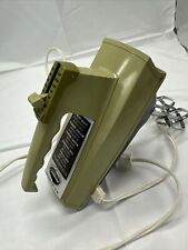 Vintage Sunbeam Mixmaster H-7 Hand Held Mixer 5 Speed Avocado Green Tested Works picture