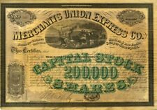 Merchants Union Express Co. - Gorgeous Express Stock Certificate - Express picture