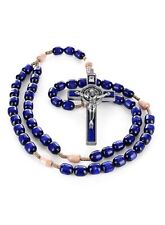 Genuine Made in Italy Necklace Rosary Vatican Rome Holy Father Medal Cross Saint picture
