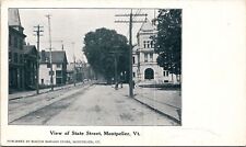 MONTPELIER VT - State Street Postcard - udb (pre 1908) picture