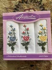 Three Embroidered Handkerchiefs NEW picture