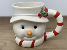 LENOX Snowman Face Mug Jolly Holly American By Design Christmas 16oz picture