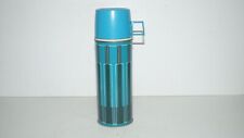 Vintage 1971 Metal King Seeley Thermos # 2210 Retro Blue Geometric Pint Size USA picture