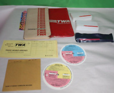 TWA Over 10 Piece Getaway Booklet Papers Amenities And Denalt Computer Variables picture