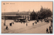 Flemish Belgium Postcard View of Ghent South Station c1910 Posted Antique picture