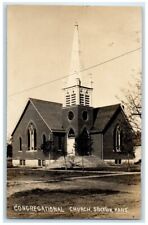 c1910's Congregational Church Building  Stockton Kansas KS RPPC Photo Postcard picture