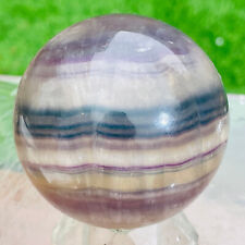 323g Natural Colourful Fluorite Sphere Quartz Crystal Ball Healing picture