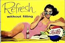 Vintage 1997 Pepsi Advertising Postcard - Refresh Without Filling picture