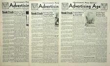 1945 THREE ADVERTISING AGE SERVICEMEN EDITION MARKETING NEWSPAPERS - E13 picture
