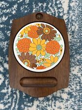 Vintage Gail Craft Tray Trivet MCM WoodWare Japan 60s 70s picture