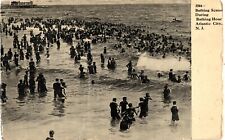 Bathing Scene During Bathing Hour Atlantic City NJ Divided Postcard c1909 picture