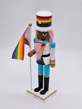 Gay Trans Brown Black Pride Wooden Nutcracker Target 2021 14” - VOLUME DISCOUNT picture