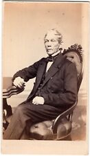 CIRCA 1860s CDV J.C. MOULTON OLD MAN IN SUIIT CIVIL WAR ERA FITCHBURG MASS. picture