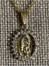 NEW ITEM ON SALE*LOVELY OUR LADY OF GUADALUPE CRYSTAL PENDANT W/NEW 18