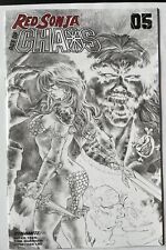 Red Sonja Age of Chaos #5 • 1:25 Variant Alan Quah B&W Cover (Dynamite 2020) picture