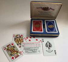 Vintage KEM Plastic Coated Playing Card Set + Case US Bicentennial Society picture