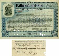 Baltimore and Ohio Railroad Co. Issued to and Signed by Sir Willoughby Francis W picture