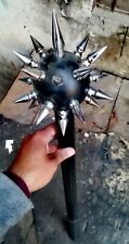 Medieval Hand Made Spiked Ball Mace Black with Silver Deadly Morning Star picture