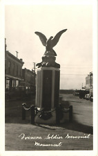 LARAMIE, WY, SOLDIER MONUMENT real photo postcard rppc WYOMING WAR MEMORIAL picture