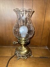 Vintage Electric Brass Hurricane Table Lamp picture