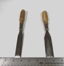 2 Vintage Great Neck Tools Wood Chisels 3/4