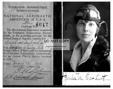 11X14 REPRINT PHOTO - AMELIA EARHART'S PILOT LICENSE FROM 1923 AVIATRIX (LG196) picture