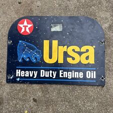 Vintage Texaco Ursa Heavy Duty Engine Oil Advertising Metal Sign Display Rack picture