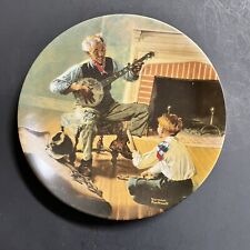 Vintage 1989 Knowles The Banjo Player Collector Plate Norman Rockwell picture