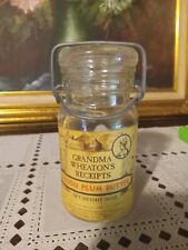Vintage/Antique Grandma Wheaton's Receipts Damson Plum Butter 10 OZ. Mason Jar picture