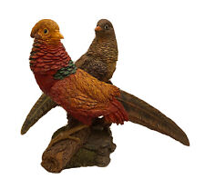 Vintage 1999 Pair Of Pheasants Figurine Beautiful Bird Sculpture Decor EUC picture