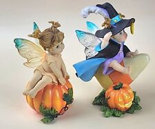 Enesco Little Kitchen Fairies Candy Little Pumpkin & Candy Korn Fairies Figurine picture