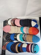Lot Of 55 Jewish Kippah Yarmulke Knitted Suede Fabric Judaica  picture