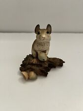 Castagna Mouse with Acorns Standing on Log Sculpture Italy 1988 Rare Figurine picture