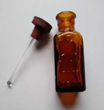 Antique Poison Medicine Brown Bottle Dauber Skull Crossbones TINCT Iodine K5 picture