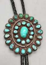 Great Older Bolo Tie With Natural Turquoise picture