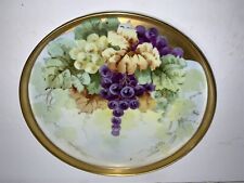 Prussia Royal Rudolstadt Hand Painted Signed Tray Plate Platter Grapes Fruit picture