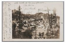RPPC Aerial View of KEYSTONE SD Black HIlls Mt Rushmore 1914 Real Photo Postcard picture