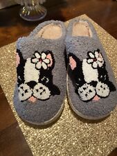 Frenchie French Bulldog Boston Terrier cozy slippers picture
