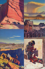 Six (6) MAYNARD DIXON PRINTS from Vintage Folio_Each Named, Signed and Dated picture