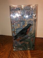 Fringe Studio Rectangular Glass Vase-Natural History of BIRDS-FLOWERS 11 1/2