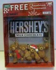 Hershey's Chocolate Christmas Ornament Teddy Bears New 2003 Target Exclusive picture
