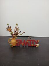 Family w/ Basket Berries Stars Desk Decor Primitive Fall Mixed Materials  picture