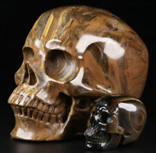 Tiger Iron Eye Crystal Skull Reiki- Mineral- Healing-Quartz-Realistic picture