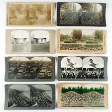 Antique Chicago Stereoview Lot of 8 Garfield & Washington Park Illinois D2023 picture