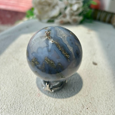 Natural polished Amazing Moss Agate Crystal Sphere Display 59mm 46th 280g picture